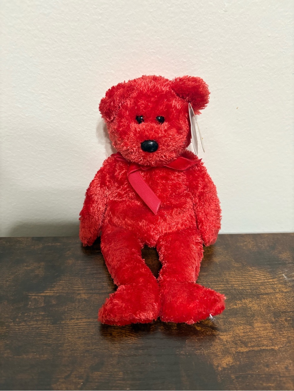 2001 Ty Beanie Baby Sizzle The Red Bear 8in stuffed animal